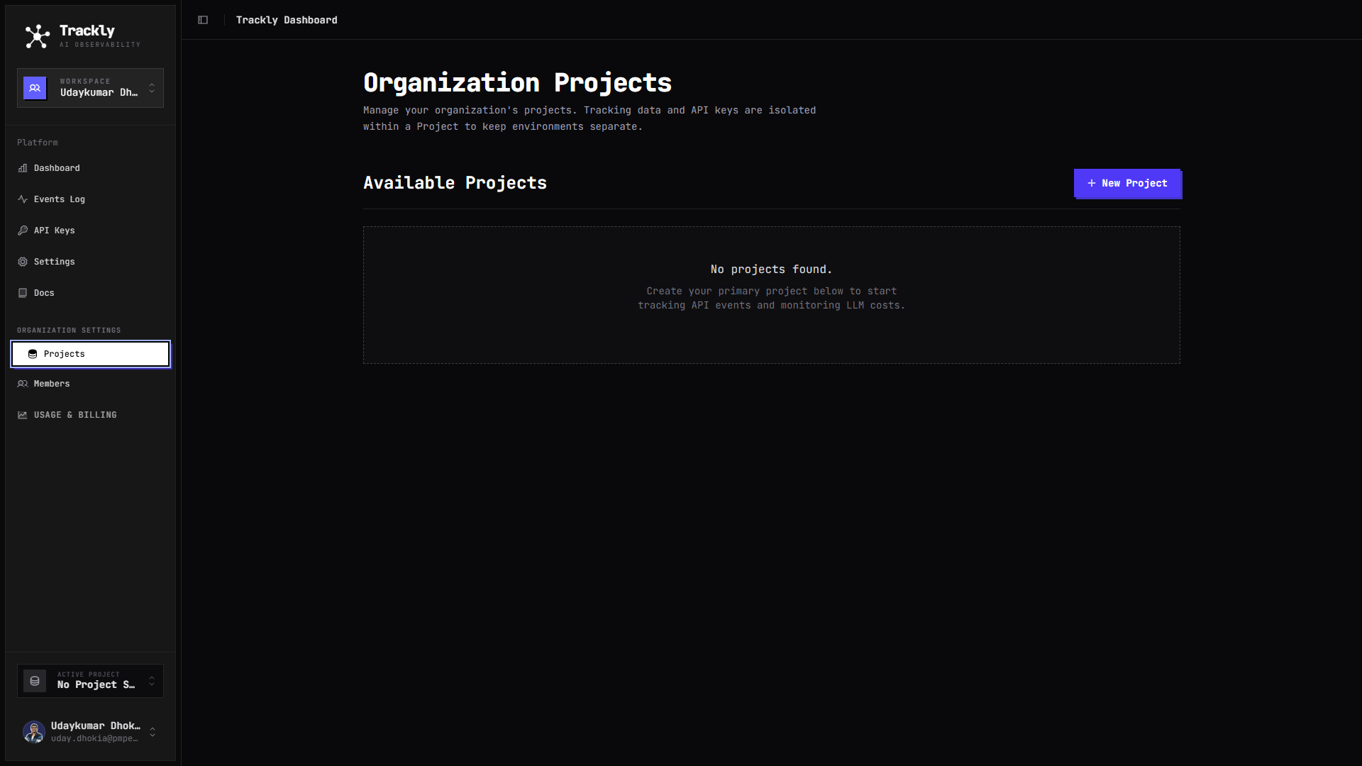 Step 2: Navigate to Projects