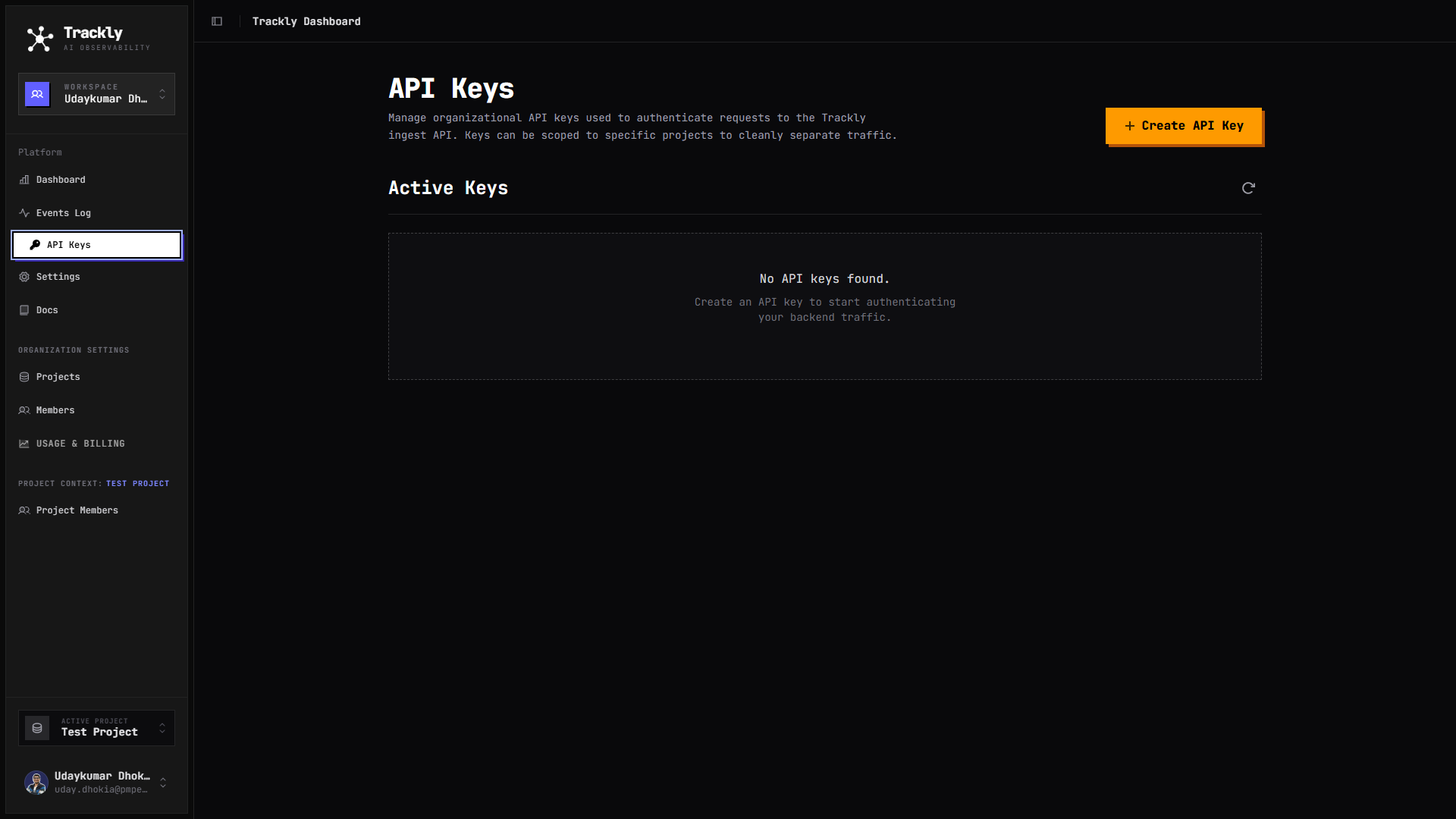 Step 4: Go to API Keys