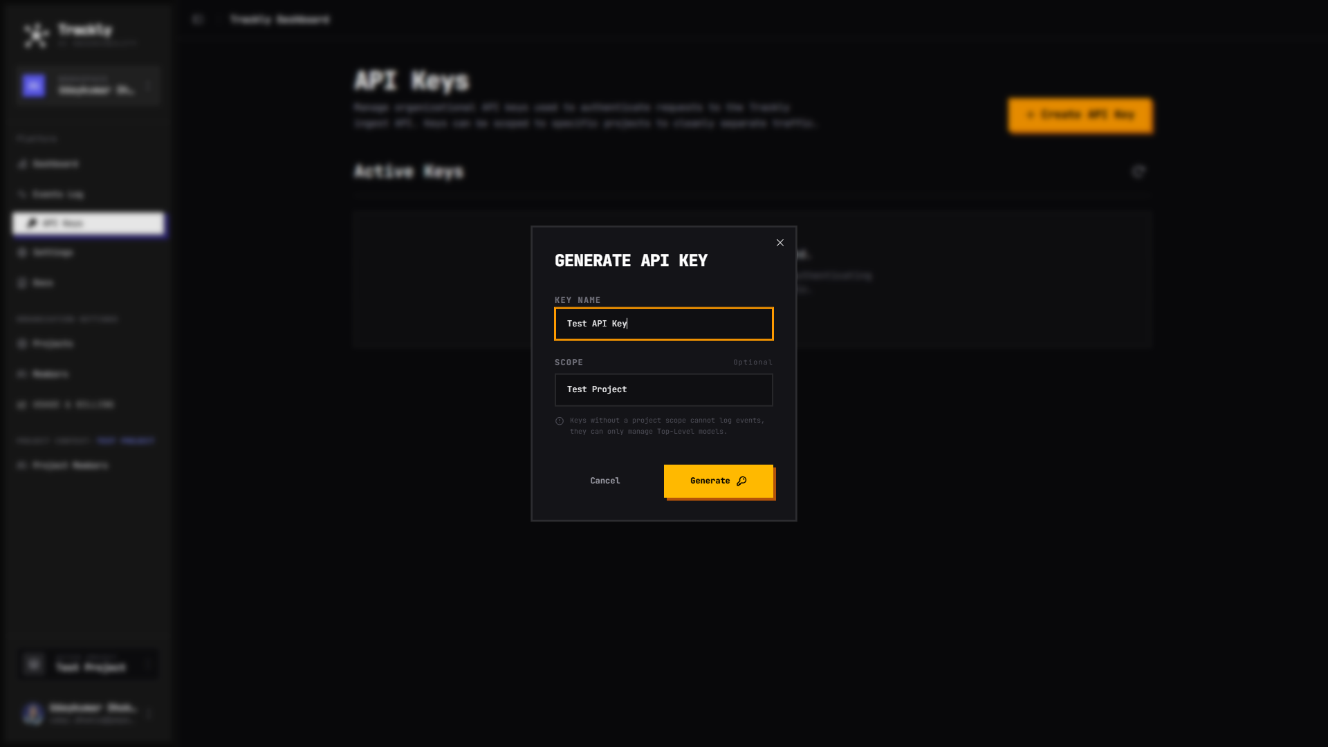Step 5: Generate an API Key